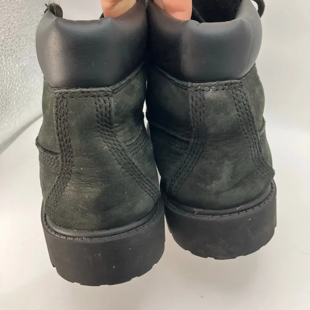 Timberland Youth Black Nubuck Waterproof Boots Sz 1 Primaloft Insulated‎ 12707